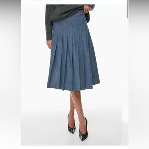 NWOT Aritzia Babaton Process Jean Skirt 2 Calligraphy Blue